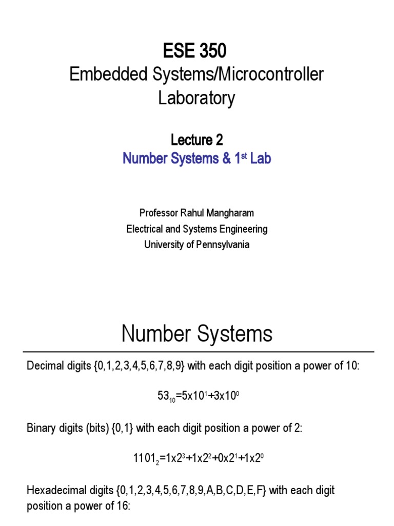 Overview Of Number Systems