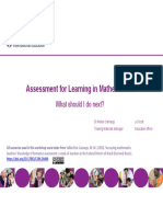 Assessment For Learning in Mathematics