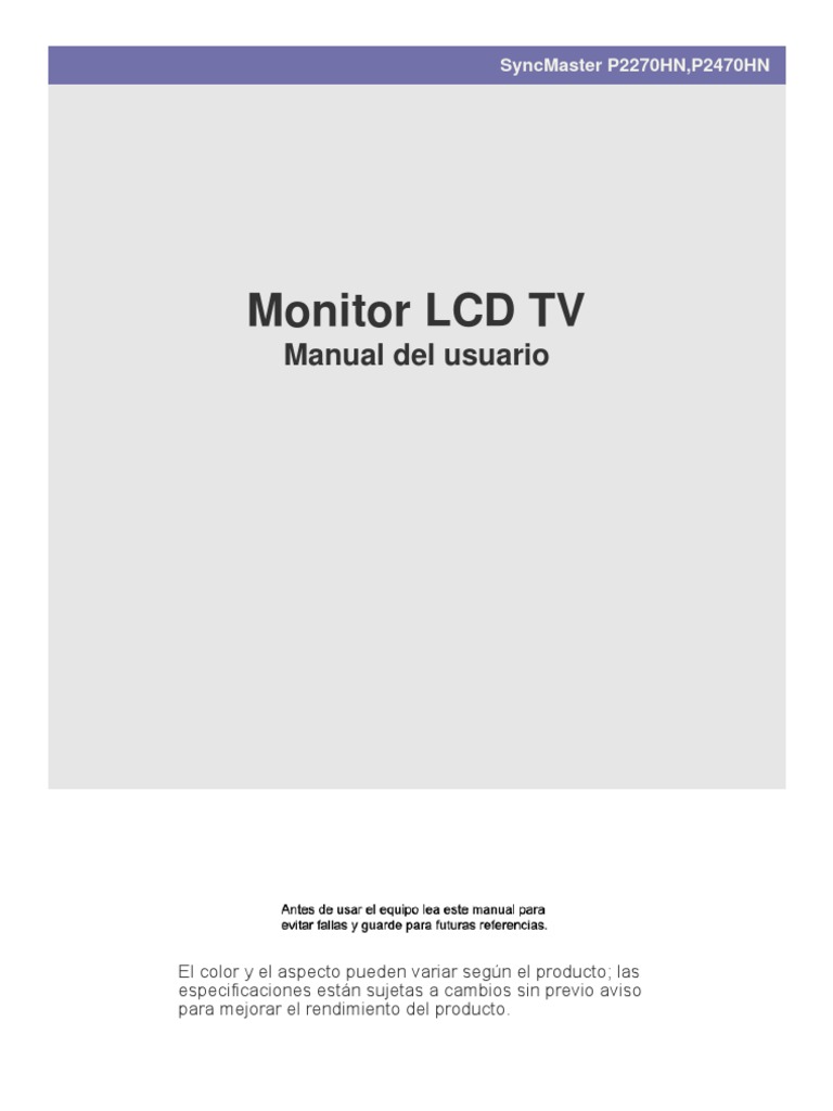 Manual TV Samsung 24 | PDF | Hdmi | Control Remoto