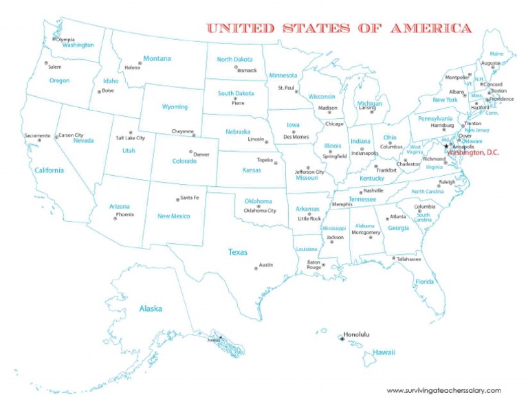 Us Map And Capitals PDF 1662760074