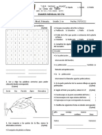 Examen Mensual Ciencia 3 Ro - Agosto