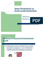 Îngrijirea Pacientului Cu Pneumonie Acută Bacteriană