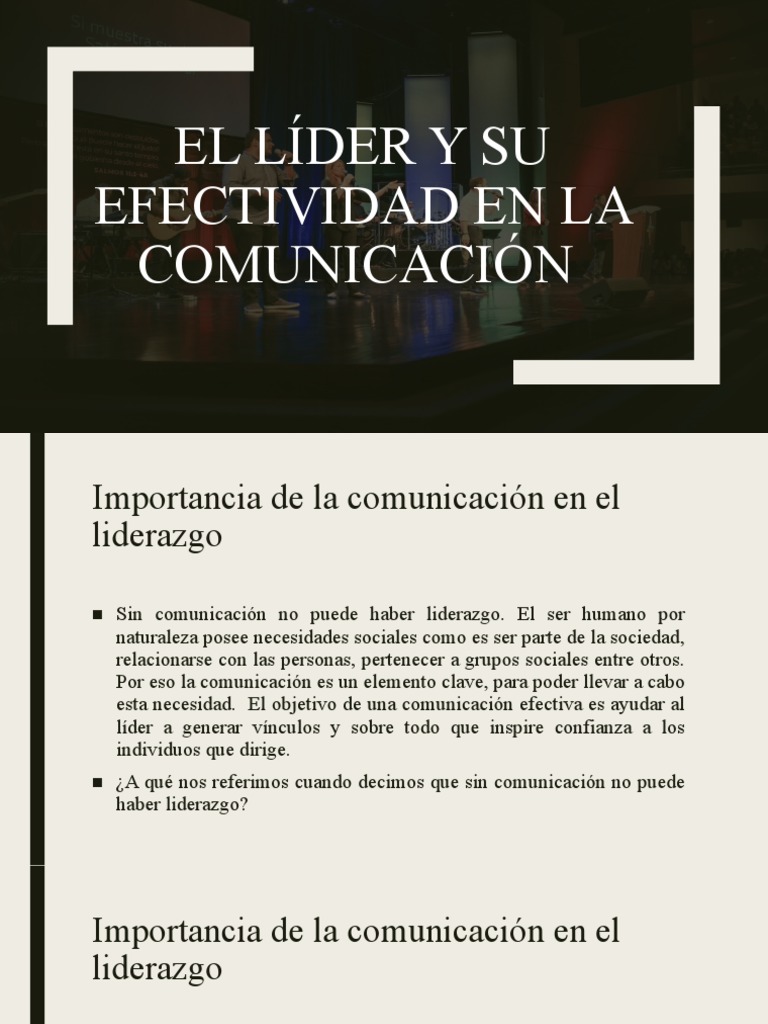 Comunicación Efectiva en el Liderazgo | PDF | Comunicación | Liderazgo