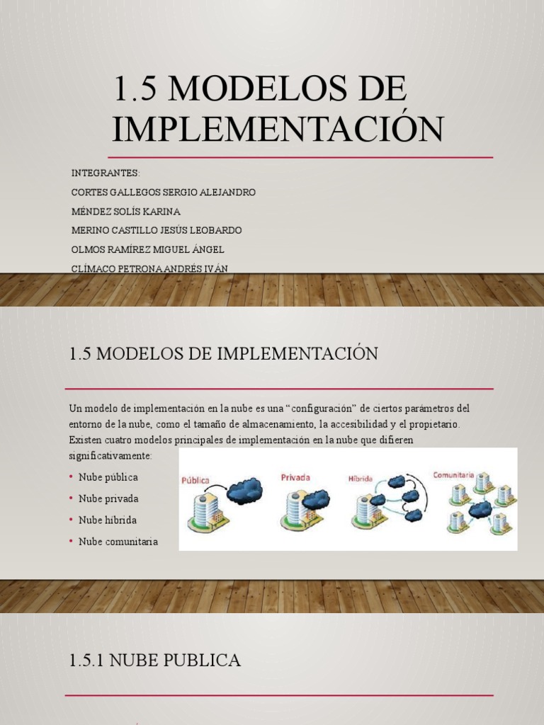 Modelos de Implementación en la Nube | PDF | Computación en la nube ...