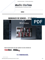 MANUALES DE SONIDO - 17 SÍNTESIS - Estudio Marhea