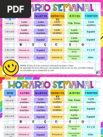 Horario de Clases. Lamisscrafter