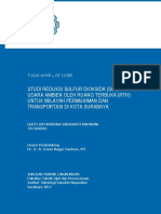Studi Reduksi Sulfur Dioksida (So) Udara Ambien Oleh Ruang Terbuka (RTH) Untuk Wilayah Permukiman Dan Transportasi Di Kota Surabaya