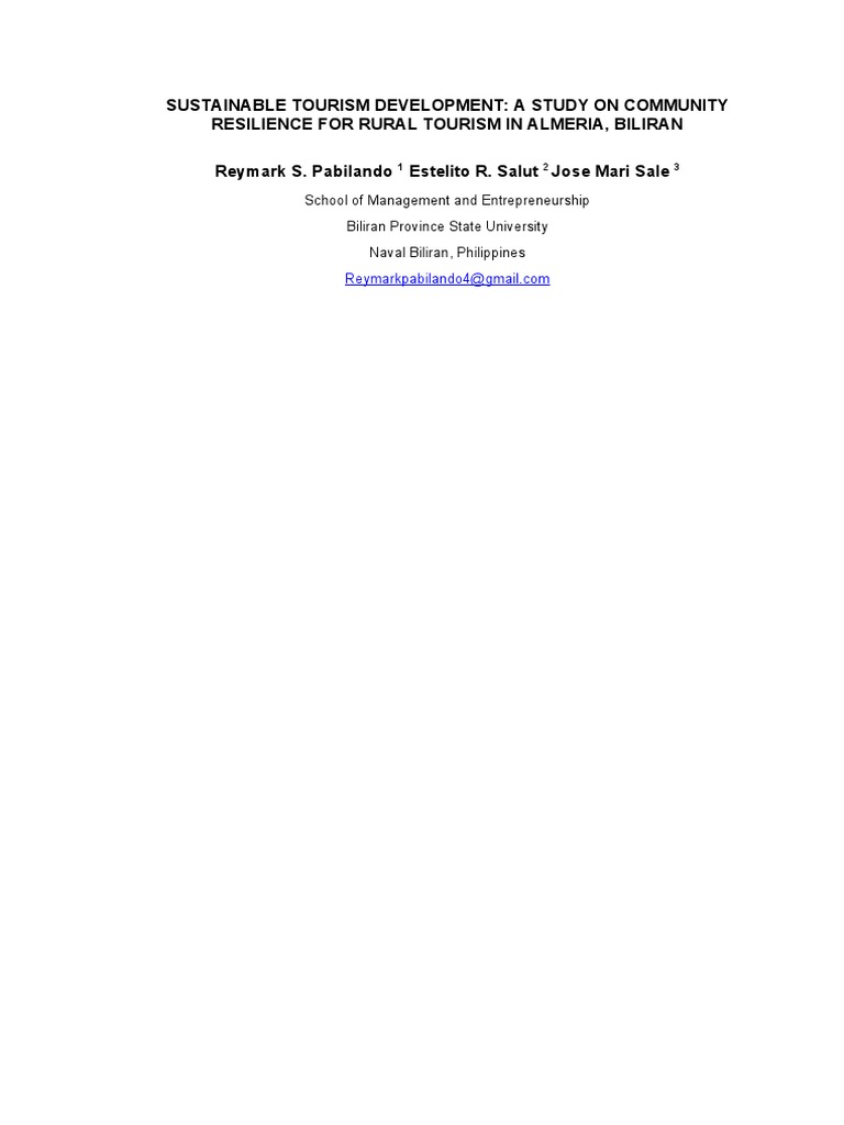 Sustainable Tourism Development Pdf Sustainability Tourism