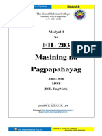 FINALS - FIL 203 Masining Na Pagpapahayag