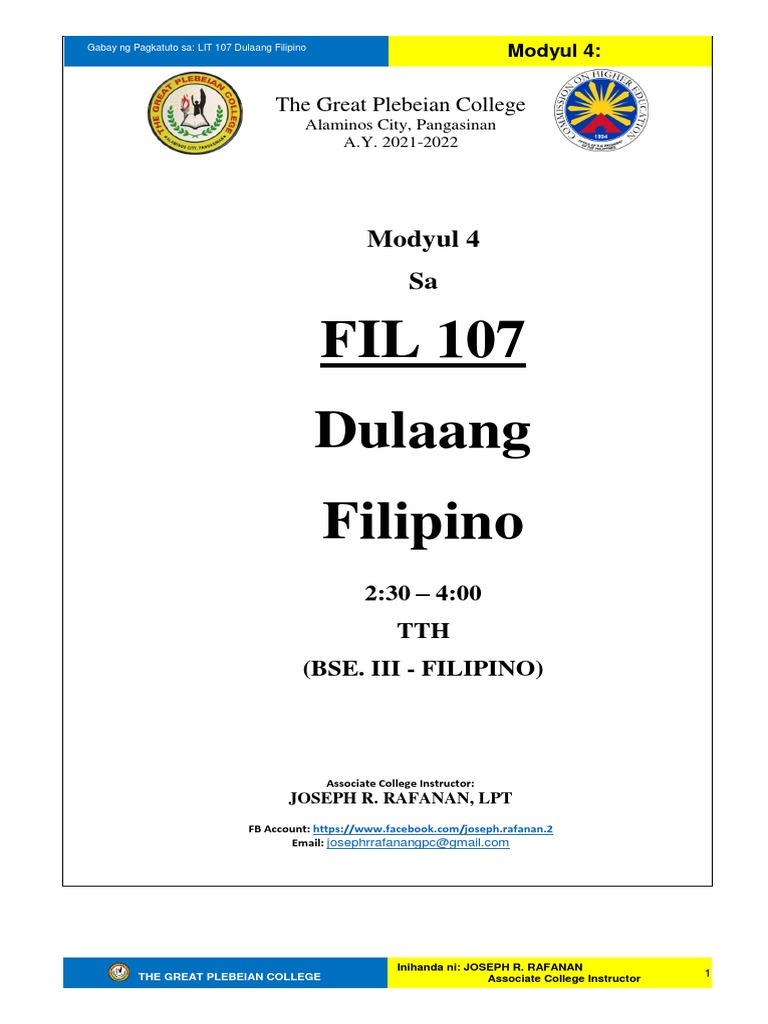 FINALS - LIT 107 Dulaang Filipino | PDF
