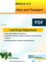 MODULE 1A.2 Plant Nutrition and Transport