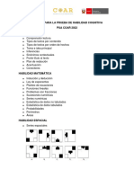 Temario para La Prueba de Habilidad Cognitiva