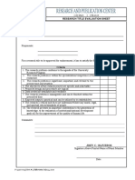 Title Defense Evaluation Form