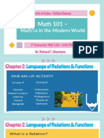 4.1 Module 2.2 Language of Relations Functions