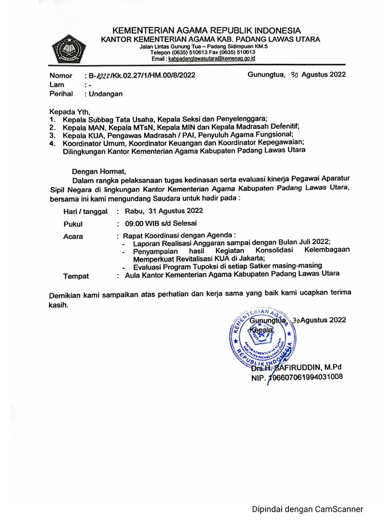 Undangan Rapat | PDF