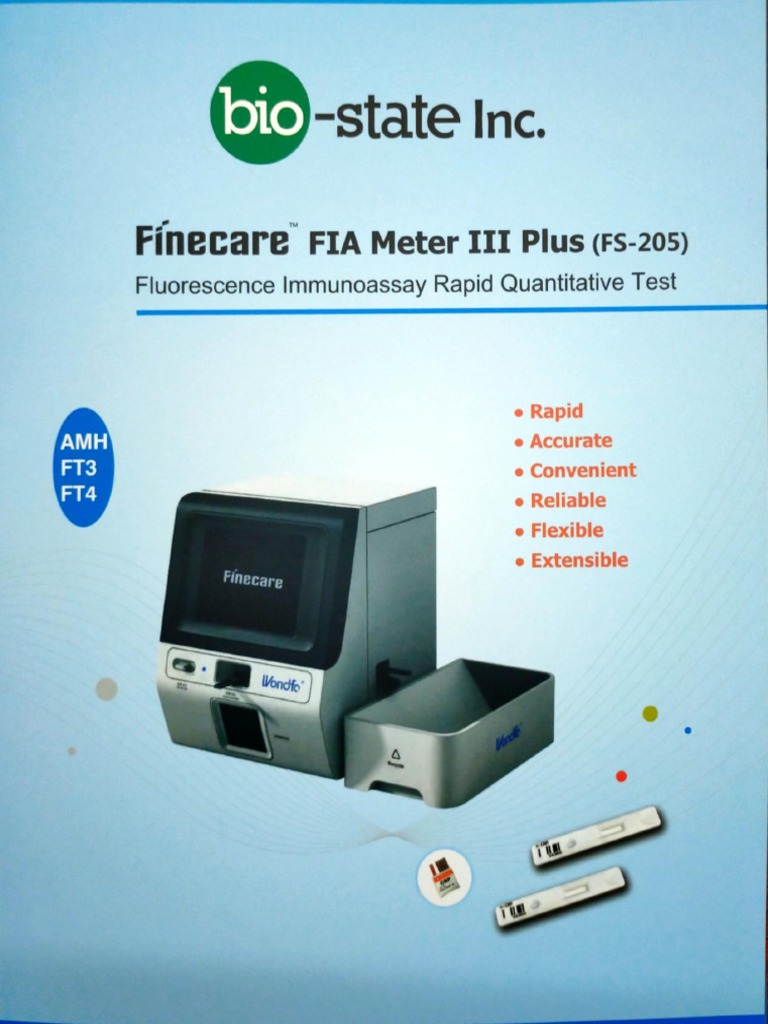 Finecare Fia Meter III Plus Fs 205 | PDF