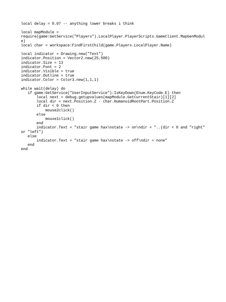 Stair Game Hack Script for Roblox | PDF