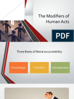 The Modifiers of Human Acts