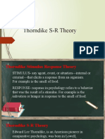 Thorndike S R Theory and B.F Skinner Operant Conditioning Theory Report