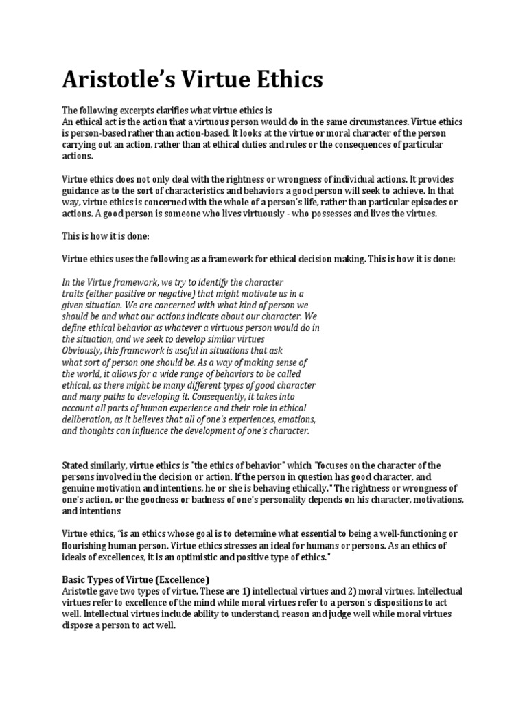 Ethics Pdf Utilitarianism Virtue