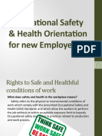Occupational Safety & Health Orientation For New Employee