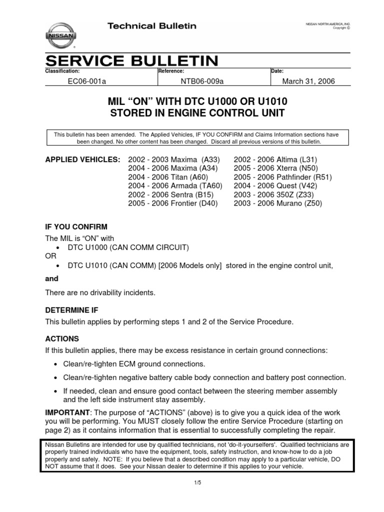 Service Bulletin Nut Hardware Screw