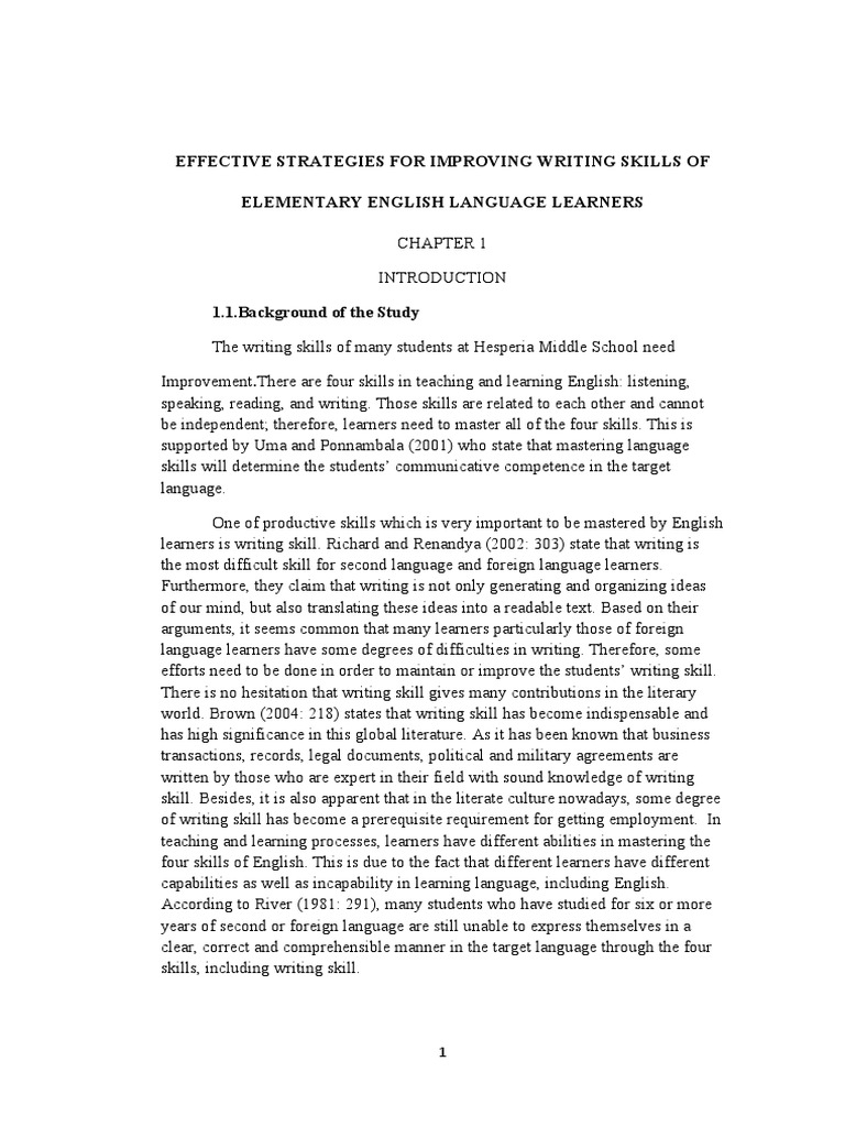 Strategies to Enhance Writing Skills in ESL | PDF | Teaching Method ...