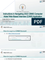 How to Navigate the CBMS BPQ Computer Assisted Web Interview CAWI