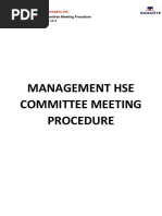 DORC Management HSE Committee Meeting Procedure