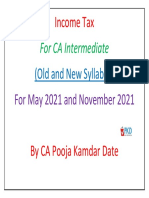 Income Tax Charts by CA Pooja Kamdar Date