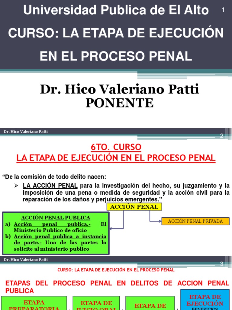 Etapa de Ejecución en Proceso Penal | PDF | Pena capital ...