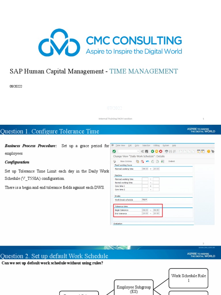 SAP HCM Time Management Setup Guide | PDF | Computing | Business