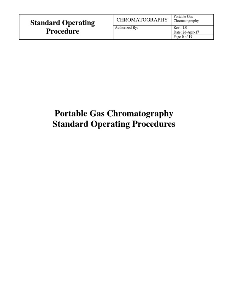 Portable Gas Chromatography SOP | PDF | Gas Chromatography | Chromatography