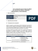 Ficha Técnica de La Evaluación para La Etapa de Aptitud Del Concurso Docente de Méritos y Oposición (Razonamiento y Conocimientos)