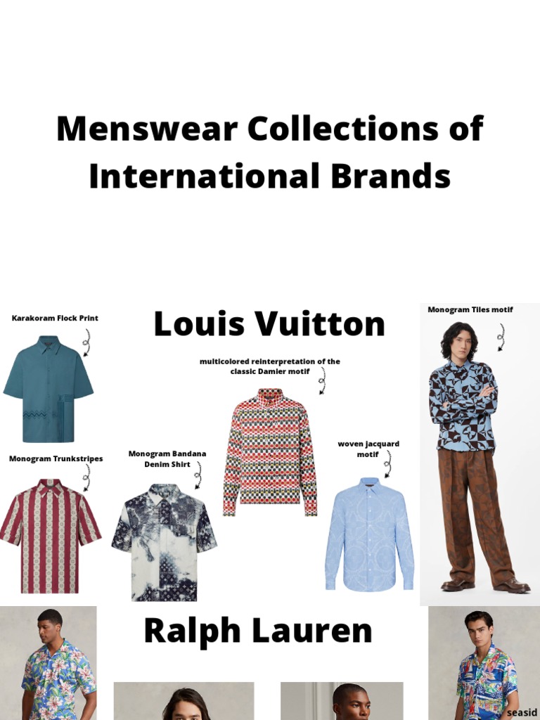 Menswear Collections of International Brands PDF T Shirt Fashion