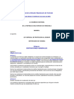 Ley Especial Proteccion Deudor Hipotecario Vivienda Gaceta 38098 3 Enero 2005