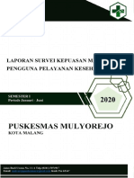 Laporan Survei Kepuasan Masyarakat Puskesmas Mulyorejo Tahun 2020