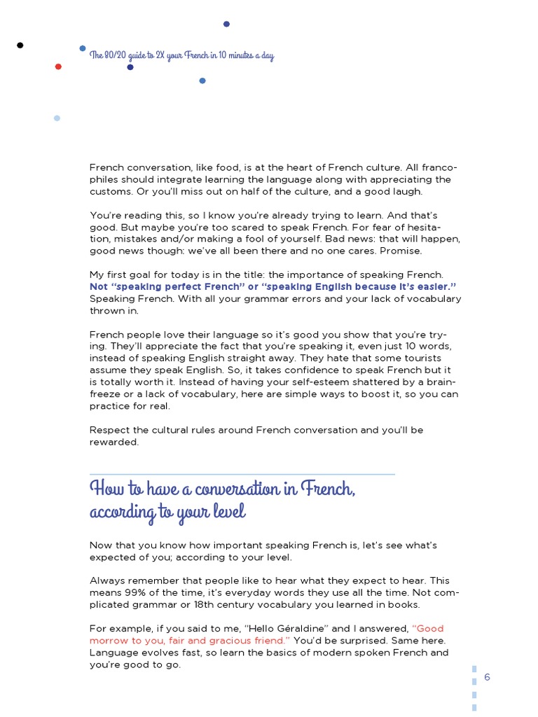 The+80 20+Guide+Extract | PDF | French Language | Human Communication