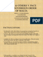 Nanni & Others V. Pace & The Sovereign Order of Malta