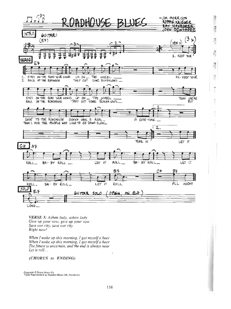 Roadhouse Blues PDF