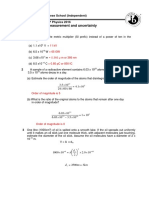 Assignment 1 Measurements and Unceratinities (Answers)