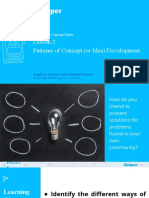 EAP 2 - Unit 8 - Lesson 2 - Patterns of Concept (Or Idea) Development