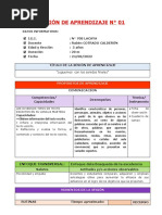 Sesión de Aprendizaje (Inicial)