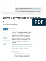 Windows 7 Privacy Statement Sr-Latn RS