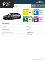 Euroncap 2022 Tesla Model y Datasheet