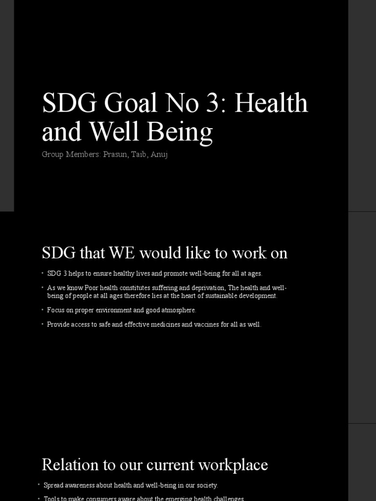 SDG Goal No 3 v0.2 PDF Goal Employment