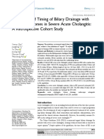 9. Association of Timing of Biliary Drainage with