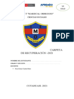 Carpeta de Recuperación - 2021: I.E.C.T "Mariscal Orbegoso"