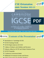 IGCSE Orientation Ac. Session 2022-23