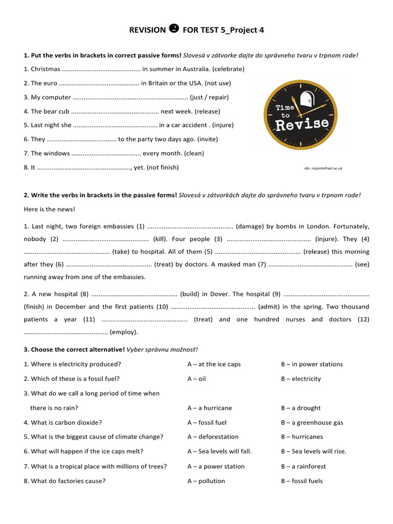 Test 5 Revision for Project 4 | PDF | Natural Environment